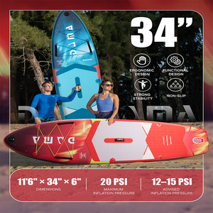 Planche de <span class=keywords><strong>SUP</strong></span> gonflable DAMA Trade Supply tout usage avec valve haute pression et ailerons pour le yoga, la pêche et le tourisme - Product Image 2