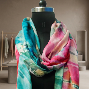 Radiant Women's Viscose Digital Print Floral Summer <b>Scarf</b> Soft Lightweight Long Fashion <b>Wrap</b> for Stylish Everyday Wear - Product Image 2