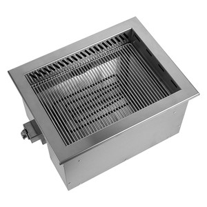 Commercial Electric BBQ <strong>Grill</strong> 2400W Embedded Rectangular Smokeless <strong>Grill</strong> with Down Exhaust, Inspired by Korean Charcoal <strong>Grills</strong>