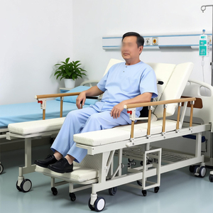 Cama de Hospital Multifuncional con Función de Giro, Cabecera de ABS, Rieles de Aluminio, Cama Médica de Enfermería para Cuidado de Ancianos - Product Image 2