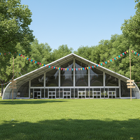 Tente de réception en PVC transparent de haute qualité en forme de pêche, grande tente pliante pour mariages et fêtes, idéale pour les événements et banquets en plein air