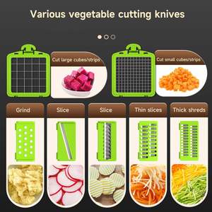 Hot Sale Manual Multifunctional Plastic <b>Vegetable</b> Cutter Food Dicer Onion <b>Chopper</b> Mandoline Fruits Slicer Grater Stainless Steel - Product Image 3