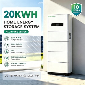 Système de stockage d'énergie solaire hybride tout-en-un 20 kWh, batterie lithium haute tension rechargeable et empilable pour la maison - Product Image 1
