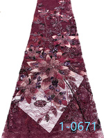 Nouveau Tissu en Tulle de Mariée 2026 avec Perles Lourdes, Dentelle à Paillettes, Maille Perlée et Tissus en Dentelle Ornés de Perles pour Robe de Mariée Européenne