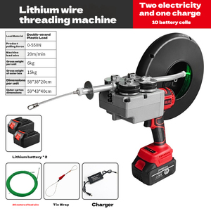 Machine à enfiler les fils électriques sans balais pour outils électriques industriels et de bricolage, outils de tirage de fils, outil d'enroulement de bobines, <span class=keywords><strong>tire</strong></span>-fils - Product Image 3