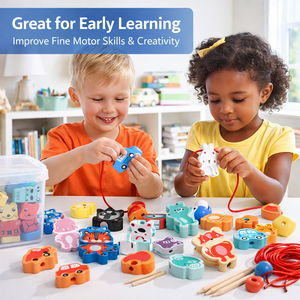Gioco Educativo Montessori Direttamente dalla Fabbrica, Perline da Infilare, Blocchi a Forma di Frutta per Bambini - Product Image 2