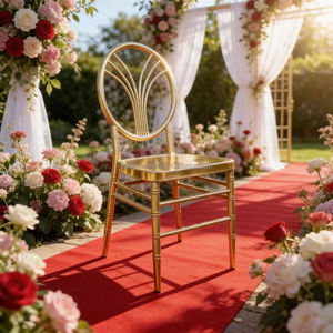 Shiny Gold Hot Sales Cheap Metal Phoenix <b>Chair</b> Outdoor Wedding Event Party <b>Chair</b> - Product Image 1