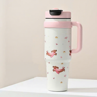 Thermos en acier inoxydable à motifs mignons, grande capacité 1000 ml, vente chaude