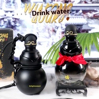 Bouteille d'eau en plastique noire de 900 ml, vente chaude, grande gourde Wukong, tasse, carafe pouvant contenir de l'eau chaude