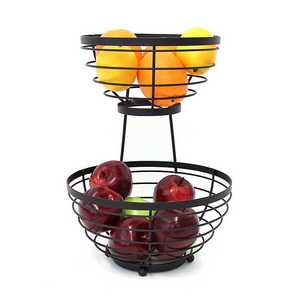 Table Serving Fruits <b>Storage</b> Iron <b>Wire</b> <b>Basket</b> Customized Kitchenware Vegetable <b>Storage</b> Metal <b>Basket</b> - Product Image 4
