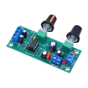 Preamplifier Stereo papan nada NE5532 Subwoofer Filter DC 10-24v Low-Pass Preamplifier modul PCB Module