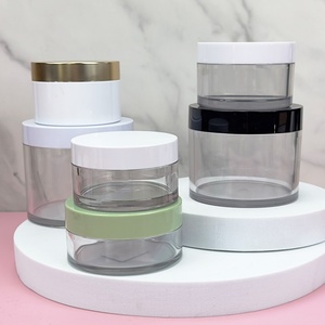 Wholesale 100ml 150ml 200ml 250ml Thick Wall White Plastic Jar and Gold Lids Luxury Clear Plastic Jars for Cosmetic Cream - Product Image 6
