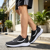 Chaussures décontractées unisexes OEM ODM, durables, toutes saisons, respirantes, légères, confortables, en mesh, à lacets, pour hommes