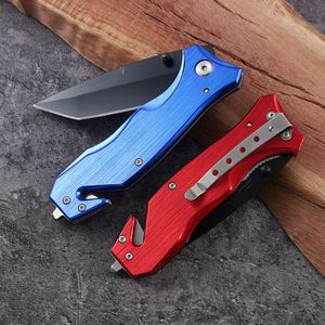 Navaja de Rescate Personalizable con Mango de Aluminio, Grabado Láser DIY, Cuchillo Plegable de Supervivencia, Cortador de Cinturón, Rompeventanas - Product Image 6