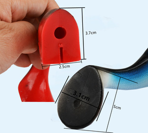Leurre souple en PVC <span class=keywords><strong>de</strong></span> 17,5 cm, super grand, sans tête, à queue <span class=keywords><strong>de</strong></span> pagaie, pack en vrac, plusieurs couleurs, pour la pêche en lac et en rivière (<span class=keywords><strong>eau</strong></span> douce et salée) - Product Image 2