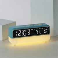 IBN Nouvelle horloge de projection multifonctionnelle avec lumière ambiante LED, horloge de chevet silencieuse, décoration d'intérieur, horloge de table