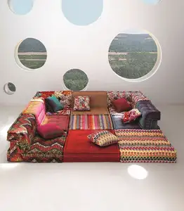 İskandinav Rochburg renkli kanepe çok kombinasyon Villa oturma odası fransız yanında büyük birim tasarımcı Mahjong yumuşak kanepe