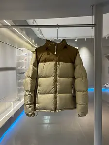 Venta al por mayor de chaqueta de invierno de los hombres de diseño personalizado chaqueta acolchada cortavientos chaqueta de plumón de ganso