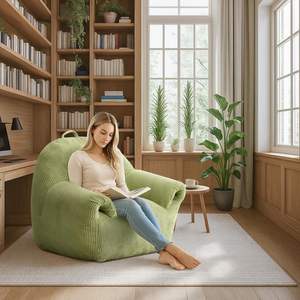 เก้าอี้บีนแบ็กหรูหราทันสมัยที่มีพื้นนุ่มขนาดใหญ่และโซฟาขี้เกียจพร้อมการตกแต่งที่สะดวกสบายและห้องนั่งเล่นสำนักงาน - Product Image 5