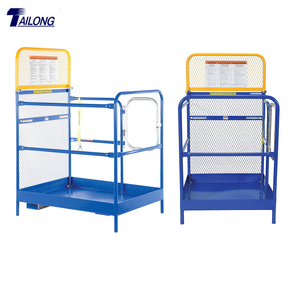 פלטפורמת עבודה מפלדה כבדה; מלגזה תעשייתית חדשה עם כניסה כפולה ותא בטיחות להרמה, חזקה ועמידה - Product Image 6