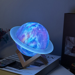 Subwoofer domestique <span class=keywords><strong>Saturn</strong></span> Dream nouvelle version améliorée avec éclairage LED <span class=keywords><strong>RGB</strong></span> 3D HiFi, design moderne en ABS, alimenté par batterie et contrôle tactile pour chambre à coucher - Product Image 3