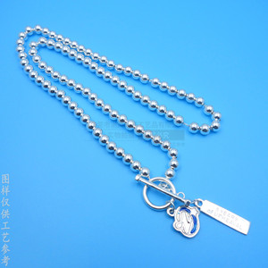 Custom Round Beaded <b>Bracelet</b> With <b>Metal</b> Letter Pendant Bright Silver Zinc Alloy Jewelry Gift For Women - Product Image 3