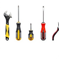 Multifunction Hand Tool Set Metal Repair Kit Adjustable Wrench Pliers Utility Knife Rubber-Grip Handles OEM for Maintenance