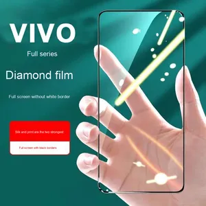 Protection d'écran en verre trempé aluminium 3D plein écran pour téléphones mobiles <span class=keywords><strong>Vivo</strong></span> Y52S Y73S Y3 Y76S, dureté 9H, 0,33 mm, vente en gros - Product Image 1