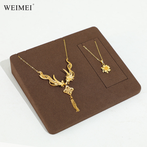 WEIMEI - Juego de Exhibición de Joyería de Microfibra Marrón Moderno y de Lujo, Exhibidores de Collares y Pendientes para Mostrador - Product Image 4