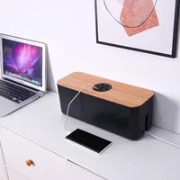 Boîte de gestion des câbles en plastique ABS, organiseur de multiprises, boîte de rangement pour câbles de bureau, pour la maison et le bureau
