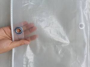 Bâche de protection transparente 150 GSM en HDPE renforcé avec film tissé et lamination LDPE, avec œillets - Product Image 3