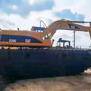Excavadora Anfibia CAT320C Usada con Pocas Horas de Trabajo, con Flotador Grande, CAT330D 320CL 320BL, Bien Mantenida, en Stock - Product Image 1
