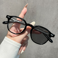 Monture de lunettes photochromiques Monture de lunettes TR90 Lunettes optiques Anti-lumière bleue Transparente Gris Noir Monture de lunettes Femme