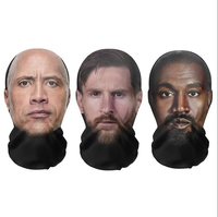 Masque intégral respirant unisexe 3D, cagoule imprimée pour fêtes, festivals, mascarades, masque de célébrité