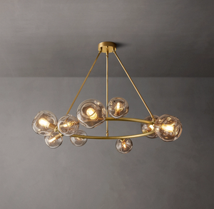 Lampadario Moderno Nordico a Bolle, Bellissimo Lampadario da Interno per Sala da Pranzo e <span class=keywords><strong>Soggiorno</strong></span>, Lampada a Sospensione Rotonda in Vetro di Design Moderno - Product Image 2