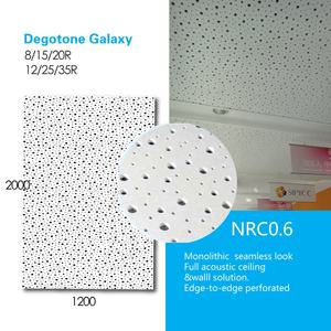 Décoration de plafond en plâtre suspendu, fabriqué en Chine, panneaux de plafond en plaque de plâtre perforés, bonne isolation acoustique, panneaux de 1200x2400 mm - Product Image 3