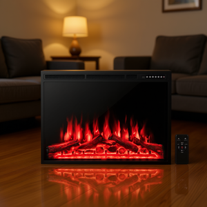 Chimenea Eléctrica Moderna DB de 34/37 Pulgadas, Independiente, con Llamas LED, Control Remoto, Aparato de Calefacción Interior - Product Image 2