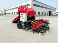 Machine d'emballage automatique de films étirables pour ensilage avec moteur et boîte de vitesses, faible bruit, pour l'emballage de balles de luzerne et de tiges de maïs, idéale pour les petites exploitations