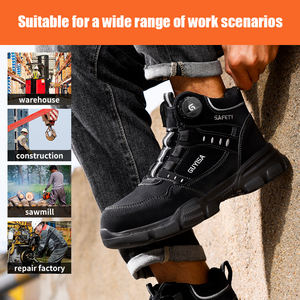 Chaussures <span class=keywords><strong>de</strong></span> <span class=keywords><strong>sécurité</strong></span> intelligentes GUYISA anti-écrasement et anti-perforation, légères, noires, résistantes à l'usure, confortables, avec bouton intelligent - Product Image 4
