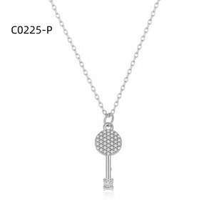 สร้อยคอแฟชั่นประดับเซอร์โคเนีย C0225 สำหรับผู้หญิง เครื่องประดับคุณภาพสูง - Product Image 1
