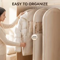 Housse de protection anti-poussière durable pour vêtements, housse de rangement réutilisable pour doudoune et autres vêtements, idéale pour la maison
