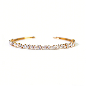 <span class=keywords><strong>Bracciale</strong></span> Tennis in Oro 18K <span class=keywords><strong>con</strong></span> Diamanti Taglio <span class=keywords><strong>Smeraldo</strong></span> da Laboratorio, Gioielli di Tendenza per Matrimoni o Feste Regalo - Product Image 1