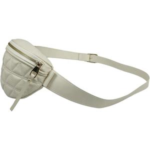 BSCI personnalisé femmes diamant treillis sac de taille multi-usages à la mode fille avec large bandoulière certifié BSCI - Product Image 3