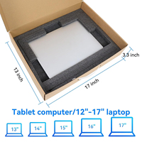 Caja de Embalaje de Cartón Corrugado de Lujo para Envío de Portátiles, Impresa a Medida, con Inserto de Espuma