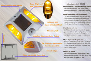 Китайское производство, алюминиевые солнечные дорожные светодиодные гвоздики - Product Image 4