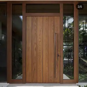 Odern-puertas de entrada pivotantes de madera dura, puertas externas de madera maciza con cerradura inteligente