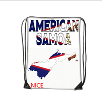 Sac à cordon avec drapeau de la Samoa américaine, sac à dos d'art polynésien, sac de voyage léger pour le sport et les activités de plein air
