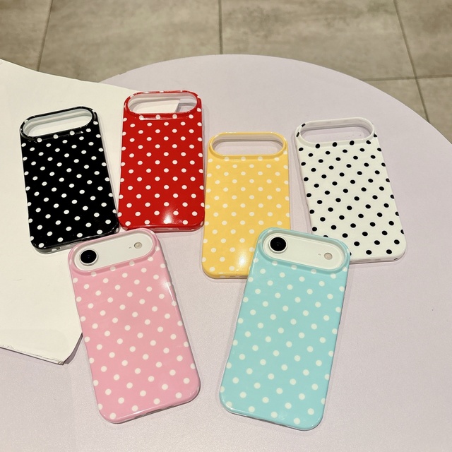 Bulk Custom Design Polka Dots Pattern IMD Full-pack Soft TPU Shockproof Anti-fall Phone Case for iPhone 17 16 15 14 13 Pro Max