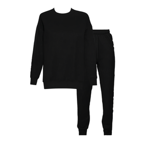 HDJ 2 Piece <b>Set</b> Tracksuit Jogger Suit Oversized Sweatshirt and Pants Loungewear Activewear H7022-1Sweatshirt+H7024-1Pants - Product Image 1