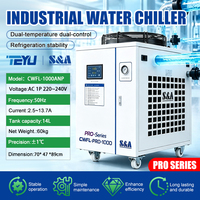 S&A Teyu CWFL-1000 Laser Water Chiller 1000W PRO-Series Sistem Pendingin DETON Dealer Resmi Cocok untuk Mesin Pemotong Laser Logam